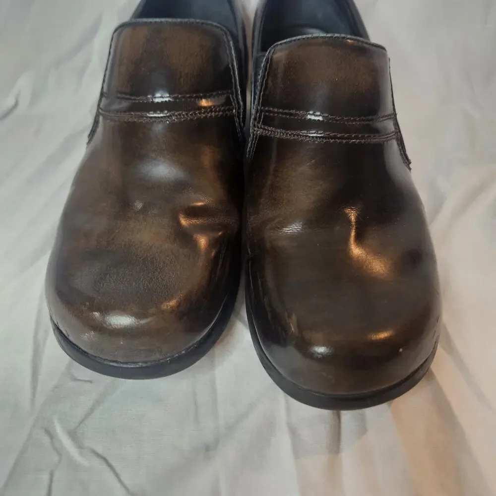 Ariat Brown Leather Slip On Clogs Mules Shoes Size 11 B